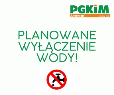 Planowane wyłączenie wody w Grodźcu we wtorek 28.07.2026r.